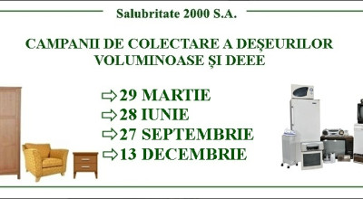 Calendarul campaniilor de colectare a deșeurilor voluminoase și DEEE, în Pitești, pentru anul 2024!