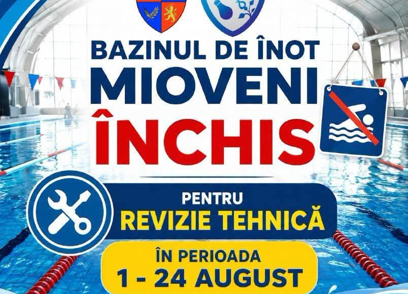 Revizie tehnică și igienizare la Bazinul de Înot Mioveni