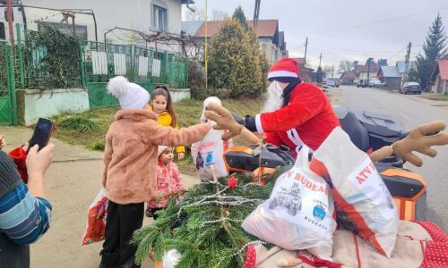 La Budeasa, Moș Crăciun a venit pe ATV