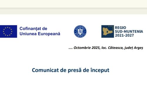 Comunicat de presă începere proiect