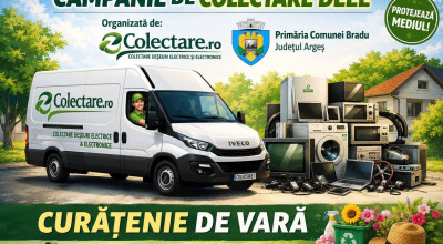 În comuna Bradu va fi organizată o campanie de colectare GRATUITĂ a deșeurilor electrice și electronice!