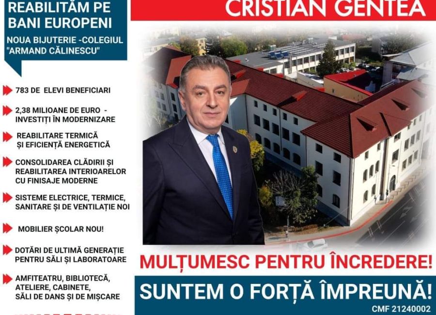 Colegiul Tehnic "Armand Călinescu" a fost reabilitat total