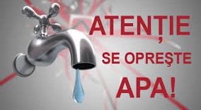 Se oprește furnizarea apei potabile în mai multe zone din Ștefănești!