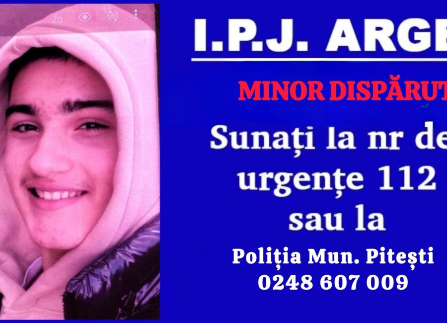 Un minor din Pitești a DISPĂRUT