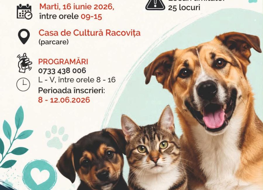 Campanie de sterilizări GRATUITE în Mioveni!