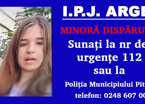 ALERTĂ în Pitești! O MINORĂ a dispărut de acasă