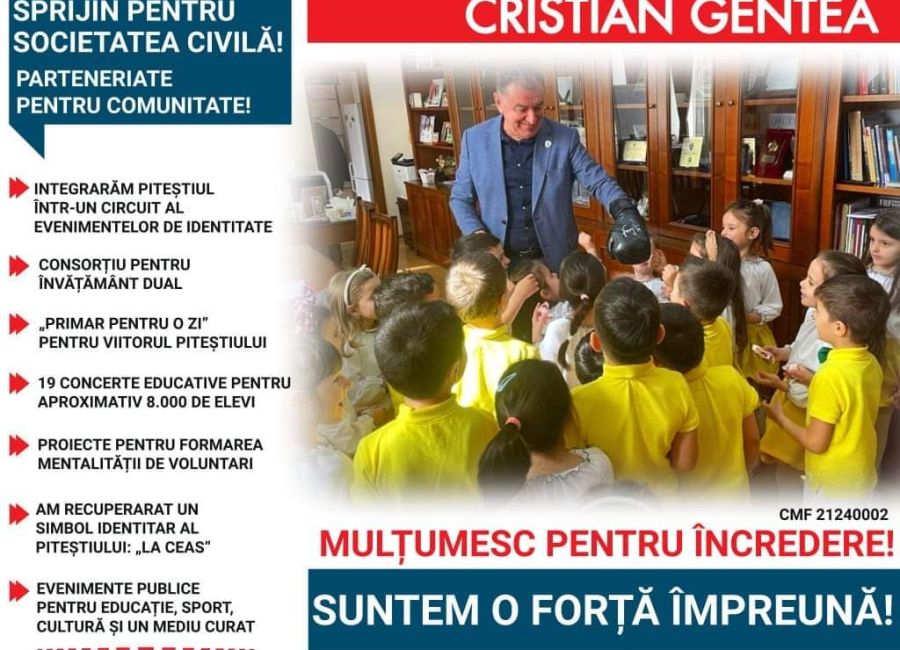 Primarul Cristian Gentea, parteneriate pentru comunitate