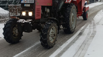 La Ștefănești se lucrează la deszăpezirea drumurilor!