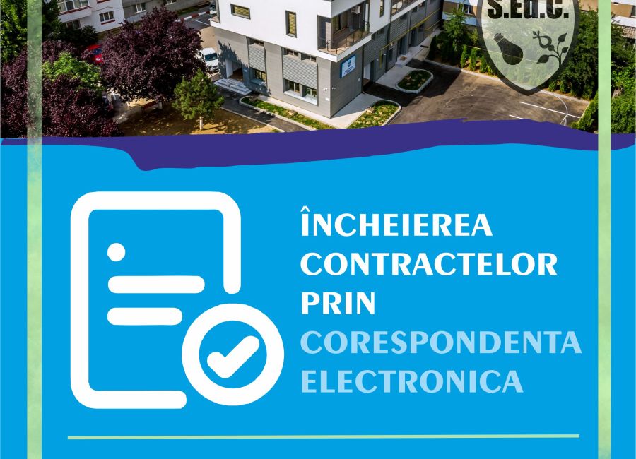 Încheierea contractelor cu SEdC Mioveni poate fi făcută prin corespondență electronică