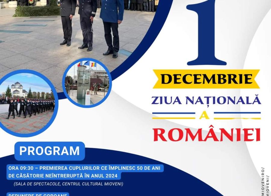 Ziua Națională va fi marcată cum se cuvine la Mioveni