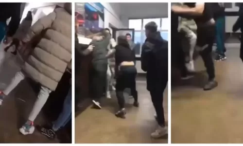 BĂTAIE la un liceu din Mioveni