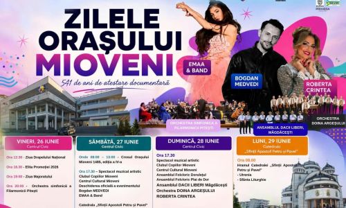 Artiști de RENUME la Zilele Orașului Mioveni!
