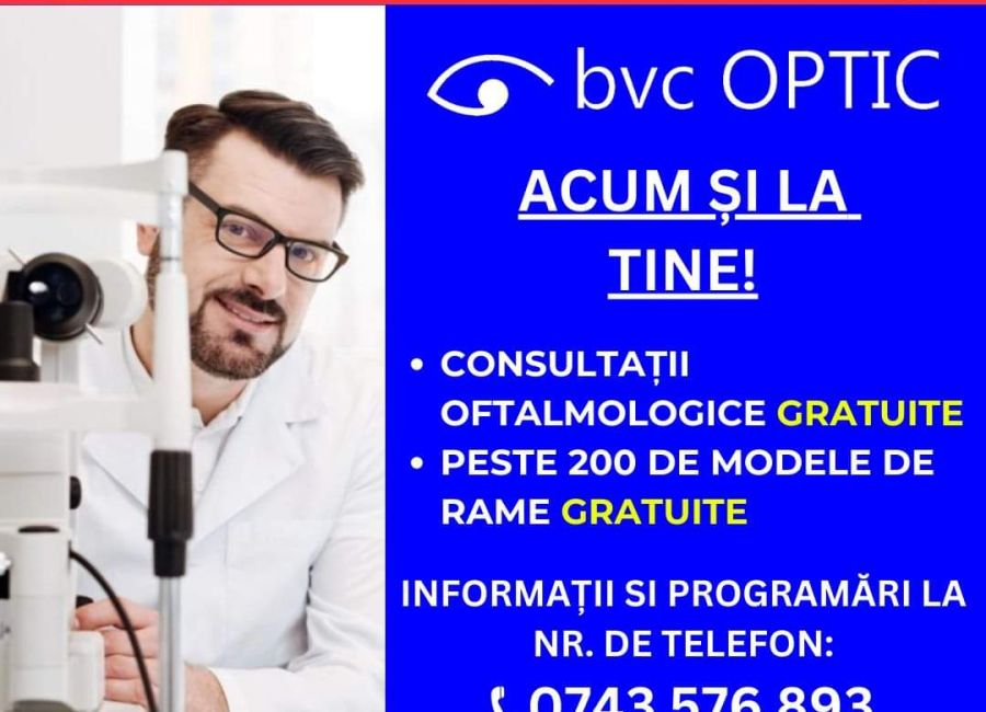 Consultații oftalmologice GRATUITE în comuna Bălilești