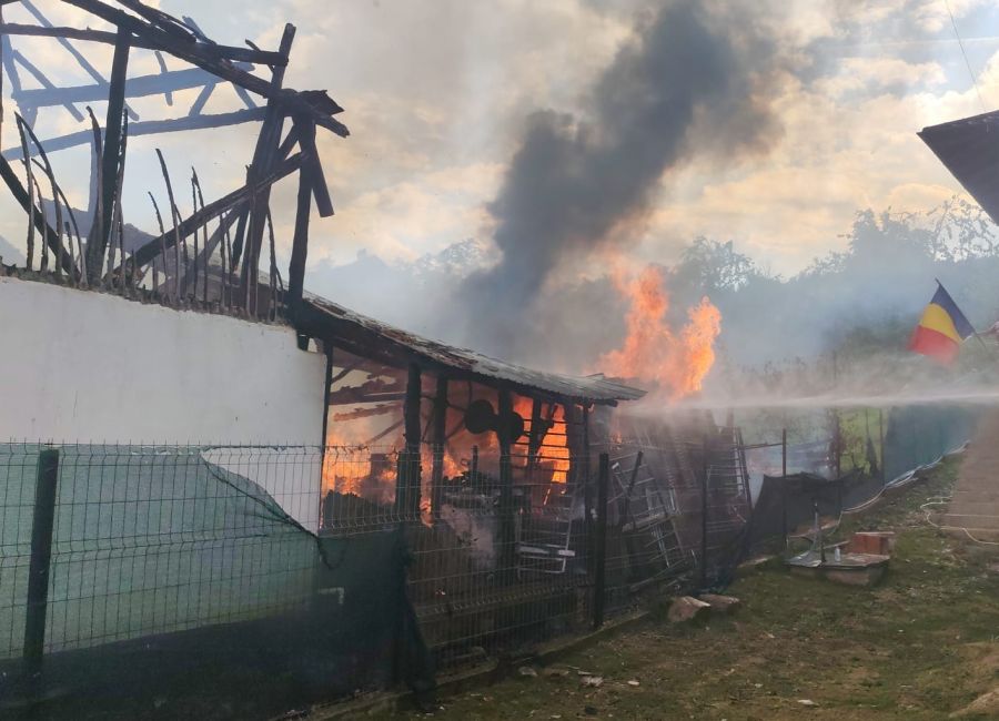 ACUM! Incendiu VIOLENT în Argeș!