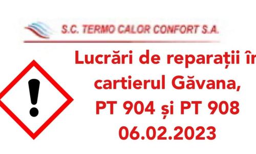 Lucrări de reparații la de rețeaua de alimentare cu energie termică în cartierul Găvana