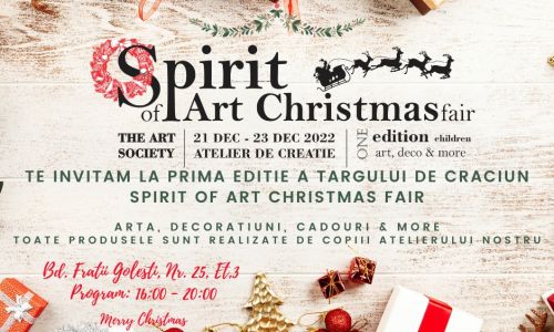 Atelierul de Creație THE ART SOCIETY, târg de Crăciun cu produse magice