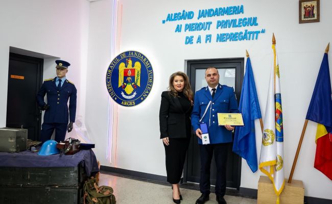 Prefectul Ioana Făcăleață: "La mulți ani, jandarmi argeșeni"