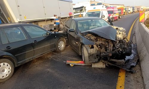 Accident cu VICTIMĂ pe A1