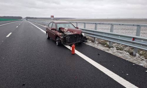 ACUM! Accident cu două mașini pe Drumul Expres Pitești-Craiova!