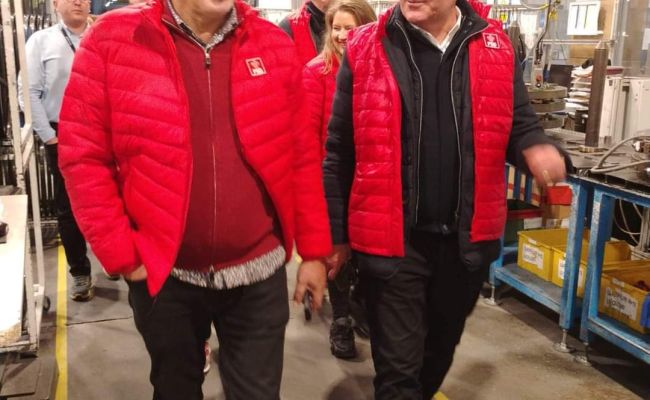 Echipa PSD Argeș, la Mechrom Mărăcineni. Ne mândrim cu liderii mondiali în producția de componente pentru biciclete!
