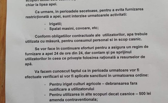 Primarul comunei Aninoasa, mesaj important pentru cetățeni