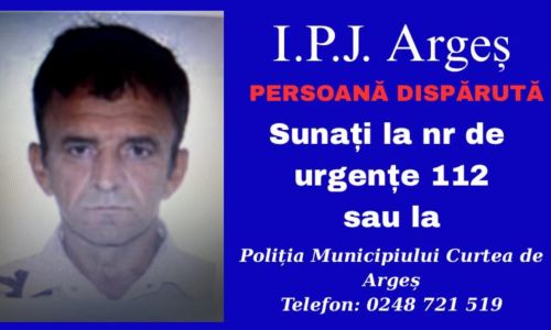 ALERTĂ în Argeș! Un bărbat de 62 de ani este de NEGĂSIT!
