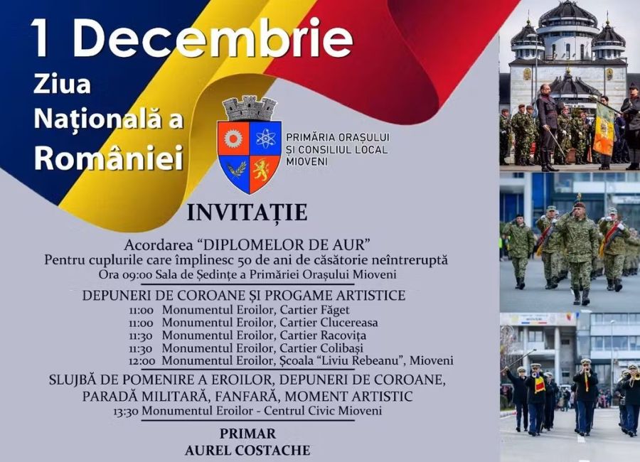 Ziua Națională, sărbătorită la Mioveni!