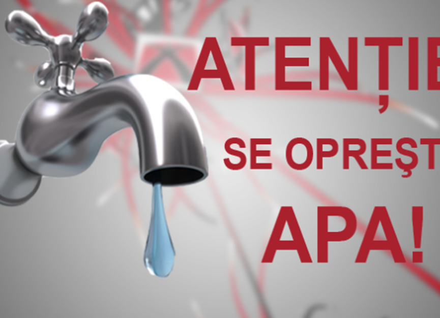 Se opreşte furnizarea apei în comuna Bascov