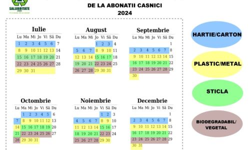 Graficul de colectare a deșeurilor reciclabile