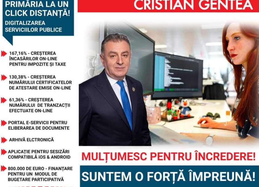 Cristian Gentea: "Primăria Pitești a ajuns la un click distanță"