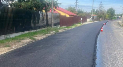 Lucrări de asfaltare în orașul Ștefănești