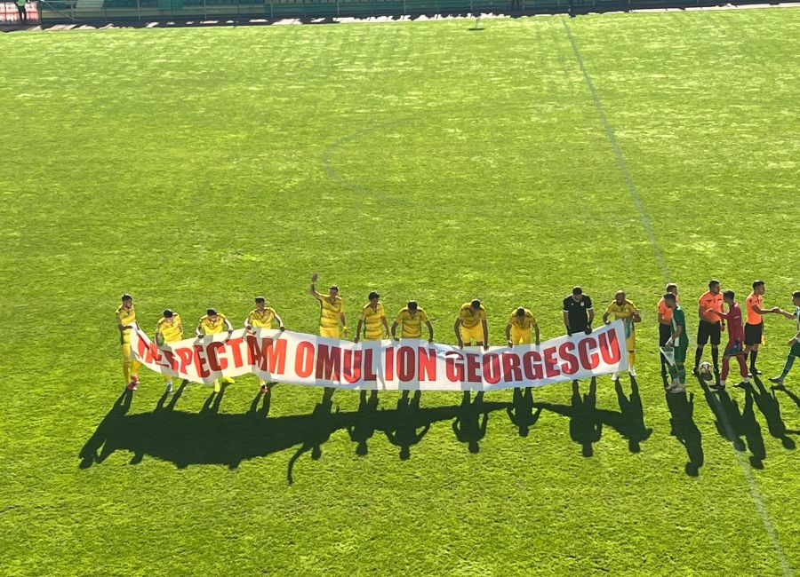 Jucătorii echipei CS Mioveni, mesaj de susținere pentru primarul Ion Georgescu