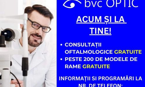 Consultații oftalmologice GRATUITE în comuna Bălilești
