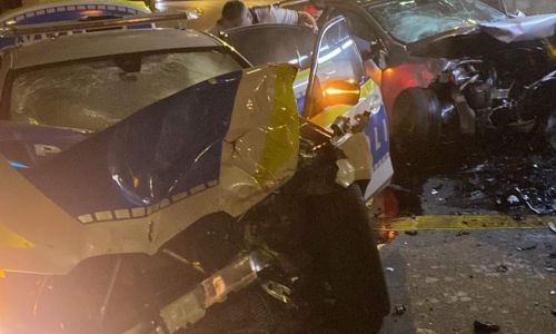 Mașină de POLIȚIE, accident GRAV în Argeș