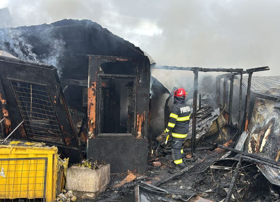 Incendiu la o HALĂ din Argeş! Forţe impresionante de intervenţie!