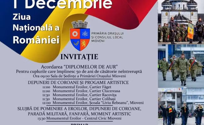 Ziua Națională, sărbătorită la Mioveni!