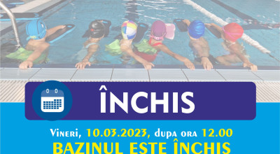 Bazinul de înot Mioveni este închis vineri pentru revizie tehnică