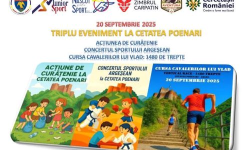 Cetatea Poienari devine, pe 20 septembrie 2025, capitala sportului și a energiei!