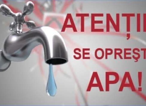 Se oprește furnizarea apei potabile în cartierul Găvana!