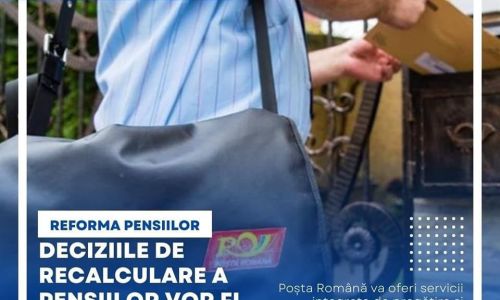 Deciziile de recalculare a pensiilor vor fi distribuite de Poşta Română