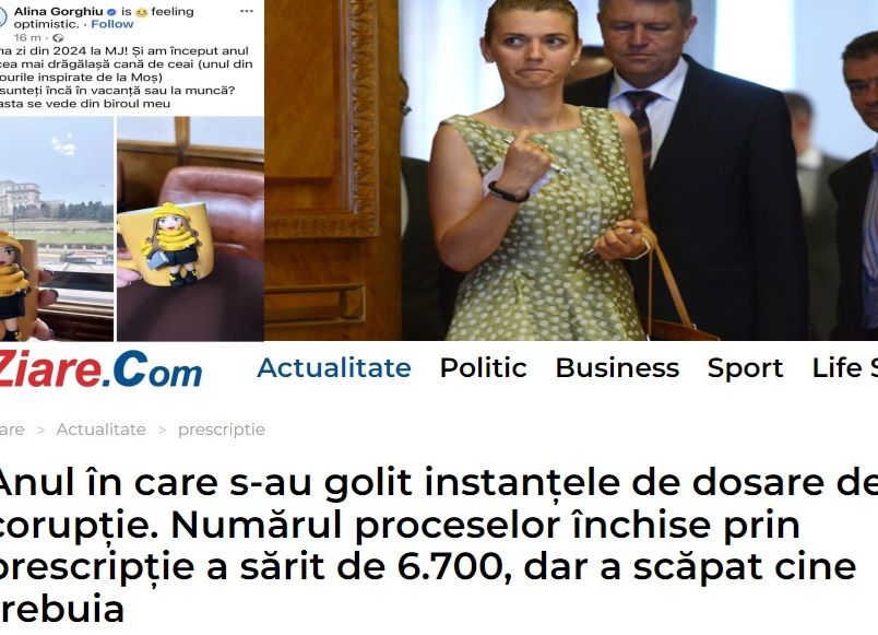Fost ministru al Justiției, ATAC la Alina Gorghiu! Peste 6700 de dosare de corupție închise, ea preocupată de cănuța primită de la Moș