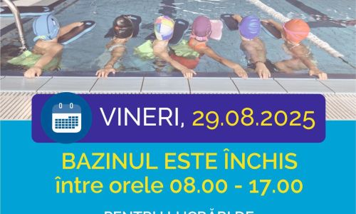 Bazinul de înot din Mioveni va fi închis vineri!