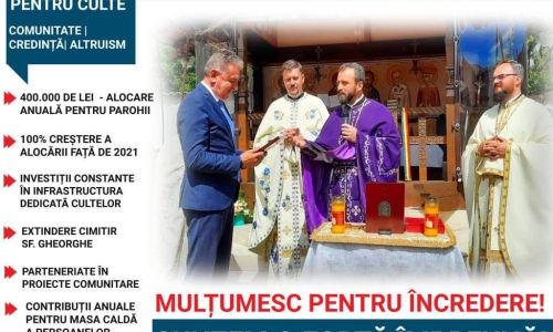 Primarul Gentea, sprijin pentru lăcașurile de cult din Pitești