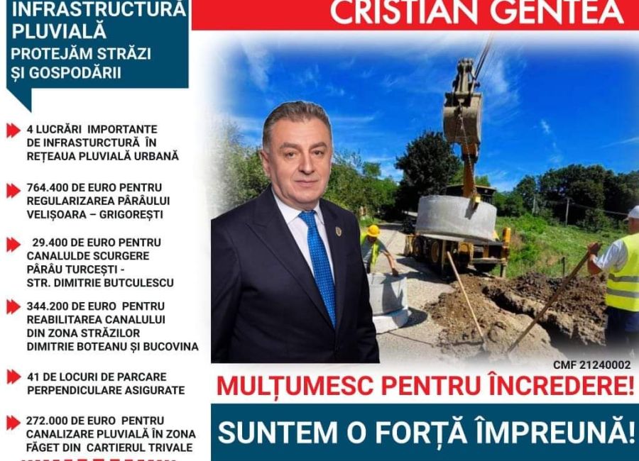 Cristian Gentea: "Protejăm străzi și gospodării"