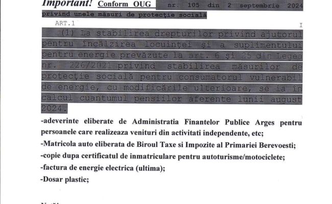 Primăria Berevoești, mesaj important către cetățeni!
