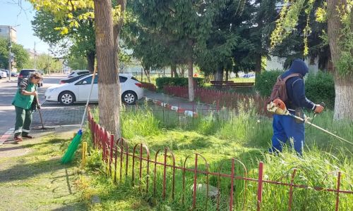 În Mioveni se lucrează la modernizarea spațiilor verzi