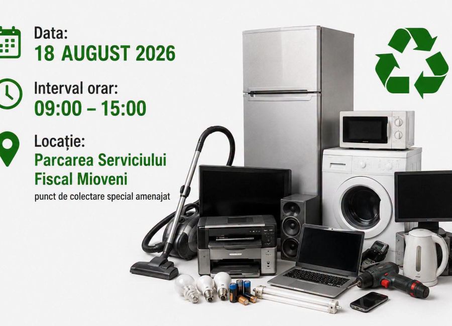 La Mioveni va fi organizată o campanie de colectare a deșeurilor electrice și electronice!