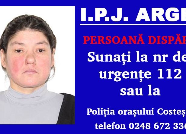 ALERTĂ! O femeie a DISPĂRUT după ce a fugit de la un spital din Argeș