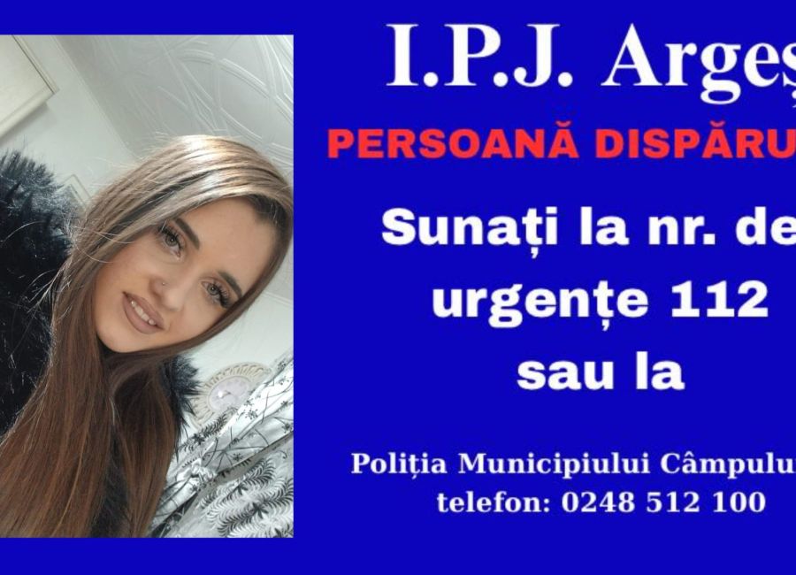 Adolescentă din Argeș, DISPĂRUTĂ!