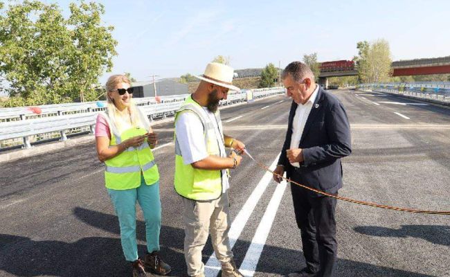 Podul peste pârâul Bascov a fost finalizat cu 9 luni mai devreme